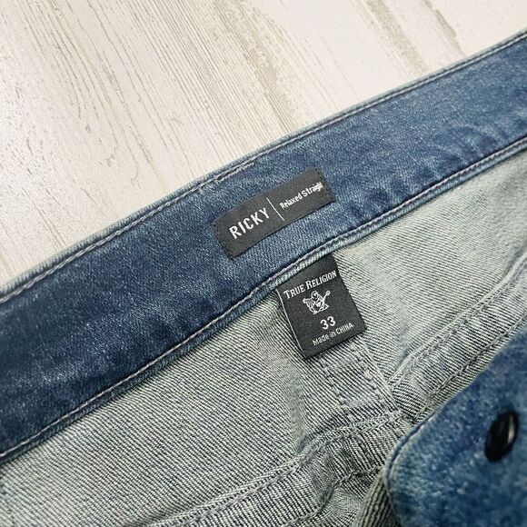 True Religion Ricky Straight Leg Jean Mens Size 33 - Picture 3 of 7